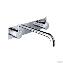 Wastafelmengkraan Hotbath Cobber Inbouw 2-hendel Met Achterplaat Gebogen 18 Cm Chroom -Badkamermeubels cb006text18cr shop