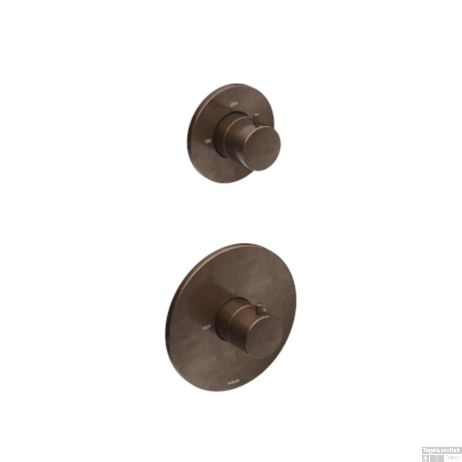 Douchethermostaat Hotbath Cobber Inbouw 1 Stopkraan Verouderd Messing (excl. Inbouwdeel)