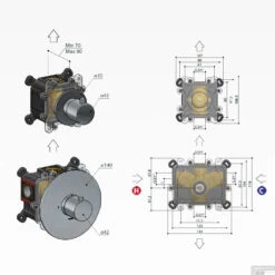 Douchethermostaat Hotbath Cobber Inbouw 1 Stopkraan Verouderd Messing (excl. Inbouwdeel) -Badkamermeubels cb012extab douchethermostaat hotbath buddy inbouw 1 stopkraan verouderd messing excl. inbouwdeel tech
