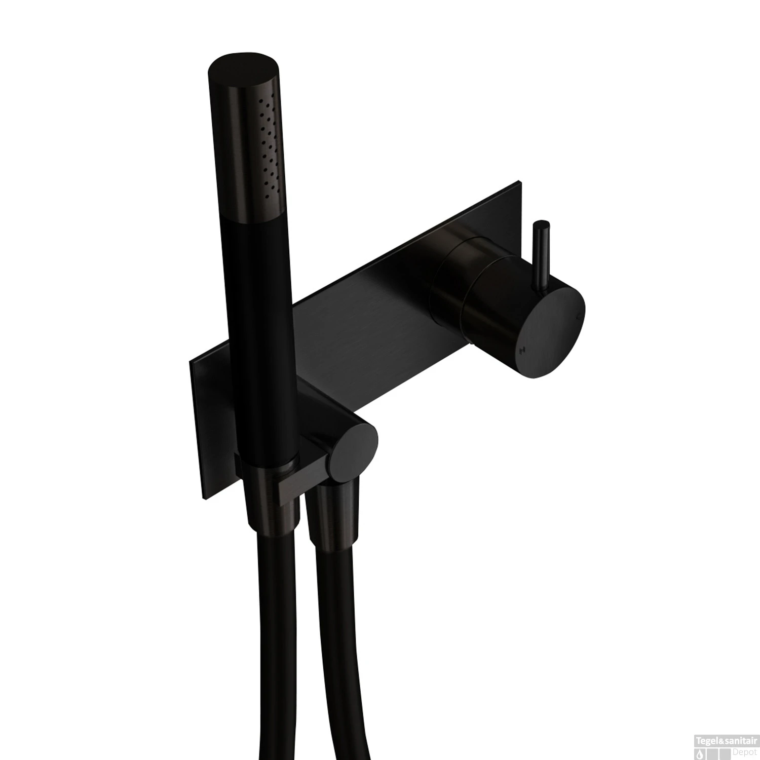 Inbouw Douchemengkraan Hotbath Cobber Incl. Doucheslang En Handdouche Mat Zwart 3 Inbouw Douchemengkraan Hotbath Cobber Incl. Doucheslang En Handdouche Mat Zwart