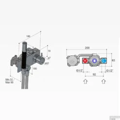 Inbouw Douchemengkraan Hotbath Cobber Incl. Doucheslang En Handdouche Gepolijst Messing -Badkamermeubels cb027extnb inbouw douchemengkraan hotbath cobber incl. doucheslang en handdouche gepolijst messing tech