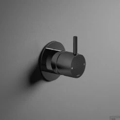 Inbouw Douchemengkraan Hotbath Cobber 1-hendel Zwart Chroom -Badkamermeubels cb031extbk inbouw douchemengkraan hotbath cobber 1 hendel zwart chroom 3