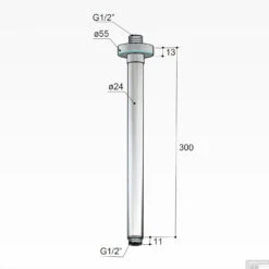 Plafondbuis Hotbath Cobber Rond 30 Cm Geborsteld Messing PVD -Badkamermeubels cb453bbp plafondbuis hotbath cobber rond 30 cm geborsteld messing pvd tech 1