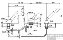 Cisal Arcana Empress 3-gats Badmengkraan Met Handdouche EM00126026 Koper