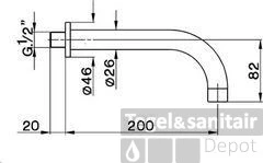Cisal Baduitloop 200mm RVS ZA0012502A 3 Cisal Baduitloop 200mm RVS ZA0012502A
