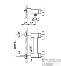 Cisal Barcelona Opbouw Douchemengkraan Rvs BA0004432A