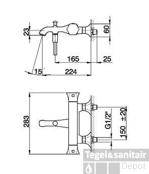 Cisal Cherie Bad-douche Thermostaatkraan CET2701021 Chroom 3 Cisal Cherie Bad-douche Thermostaatkraan CET2701021 Chroom