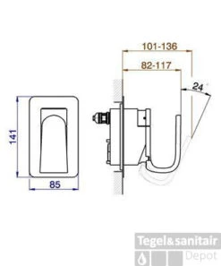 Cisal Kawa Inbouw Bad/douchemengkraan KA.00210.03J Zwart/Groen 7 Cisal Kawa Inbouw Bad/douchemengkraan KA.00210.03J Zwart/Groen -Badkamermeubels cisal kawa inbouw baddouchemengkraan ka0021003j zwartgroen 0