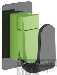 Cisal Kawa Inbouw Bad/douchemengkraan KA.00210.03J Zwart/Groen 4 Cisal Kawa Inbouw Bad/douchemengkraan KA.00210.03J Zwart/Groen - Afbeelding 2