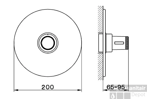 Cisal Less Inbouw Thermostaatkraan LS001900 3 Cisal Less Inbouw Thermostaatkraan LS001900