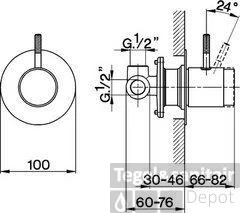 Cisal Step Inbouw Douchemengkraan Rvs ST0003002A