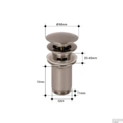 Click-clack Afvoerplug Allibert Bondi 7,5 Cm Geborsteld RVS 5 Click-clack Afvoerplug Allibert Bondi 7,5 Cm Geborsteld RVS -Badkamermeubels click clack afvoerplug allibert bondi 7 5 cm geborsteld rvs tech