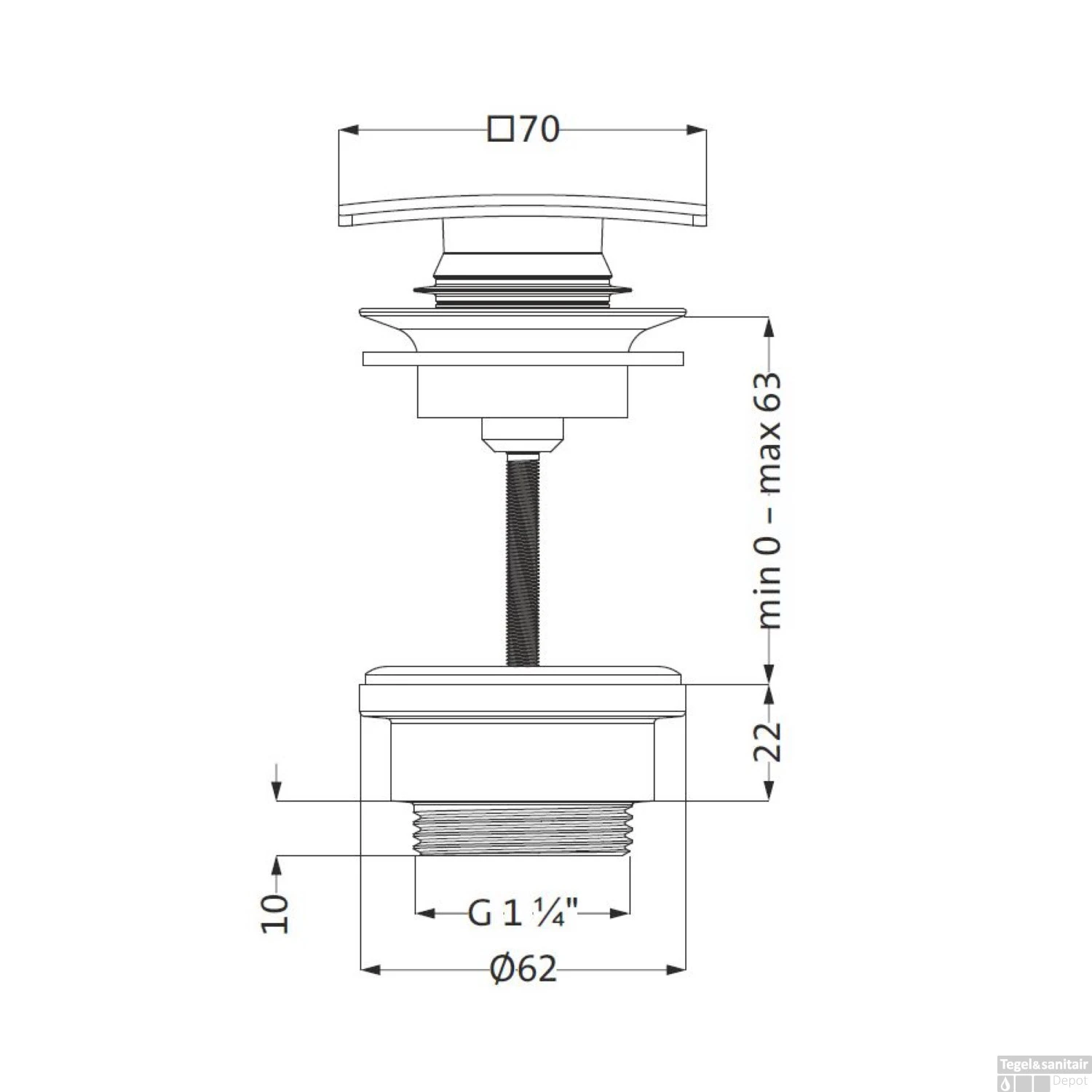 Clickwaste Design Herzbach Living Universeel 5/4'' Chroom 4 Clickwaste Design Herzbach Living Universeel 5/4'' Chroom - Afbeelding 2
