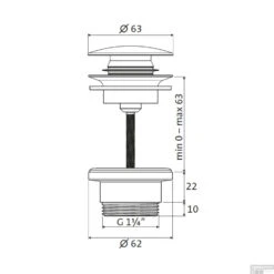Clickwaste Design Herzbach Living Universeel 5/4'' Chroom M/z Overloop -Badkamermeubels clickwaste design herzbach living universeel chroom mz overloop tech
