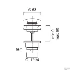 Clickwaste Sanimex Giulini Zonder Overloop 5/4 Mat Wit -Badkamermeubels clickwaste sanimex giulini zonder overloop 5 4 tech