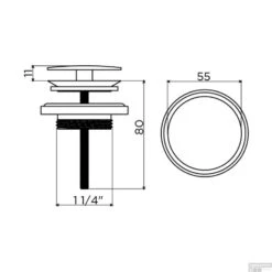 Clou Mini Wash Me Afvoerplug Met Afdekkap 55mm Mat Wit -Badkamermeubels clou mini wash me afvoerplug met afdekkap 55mm mat wit tech