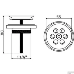 Clou Mini Wash Me Plug Tbv Siliconen Waterstop Chroom -Badkamermeubels clou mini wash me plug tbv siliconen waterstop chroom tech