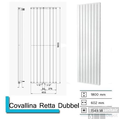 Handdoekradiator Covallina Retta Dubbel 1800 X 602 Mm Pergamon 3 Handdoekradiator Covallina Retta Dubbel 1800 X 602 Mm Pergamon