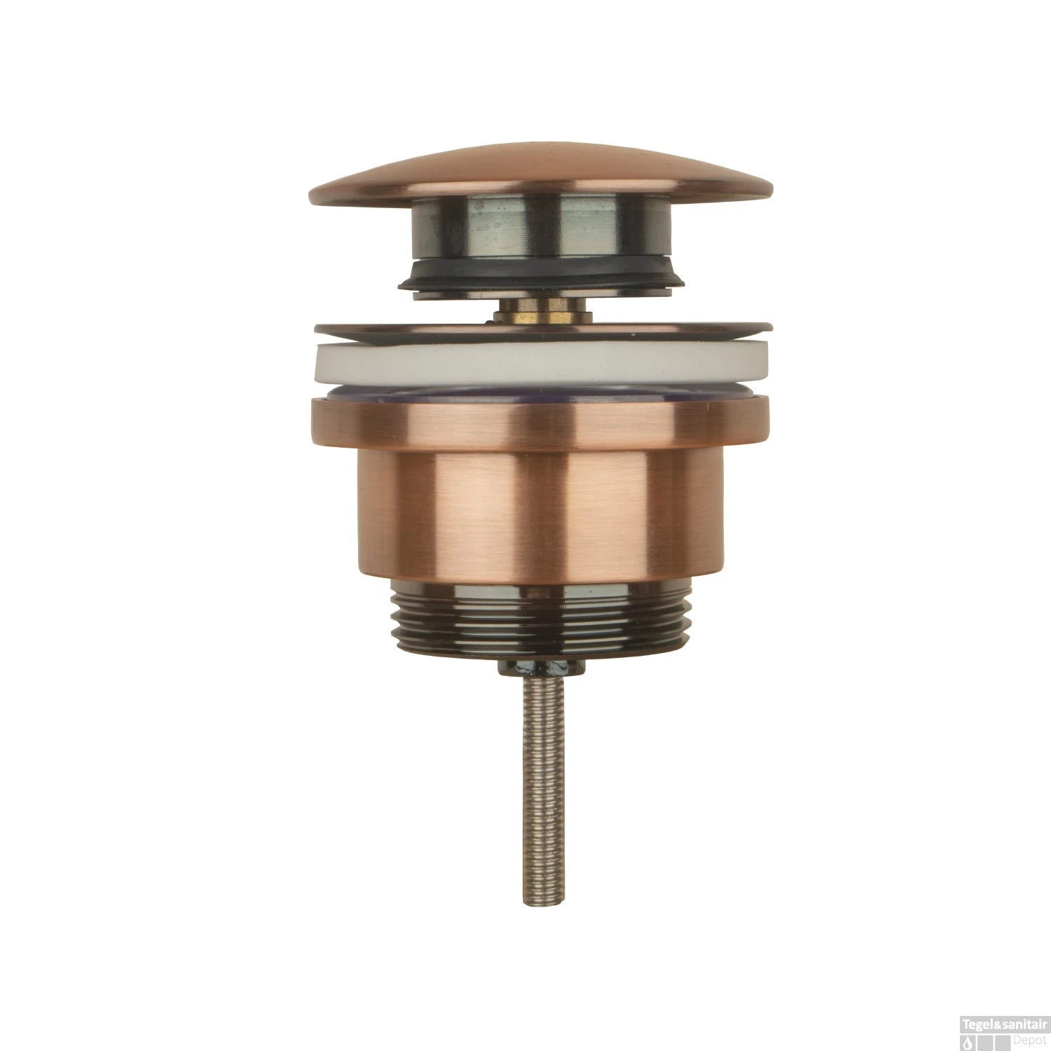 Clickwaste Boss & Wessing Colorato Met 5/4 Overloop Geborsteld Koper 3 Clickwaste Boss & Wessing Colorato Met 5/4 Overloop Geborsteld Koper