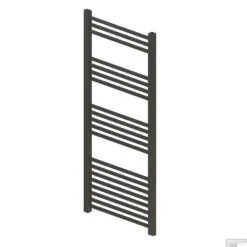 Designradiator Boss & Wessing Vertico Multirail 120x40 Cm Antraciet Zij-Onderaansluiting