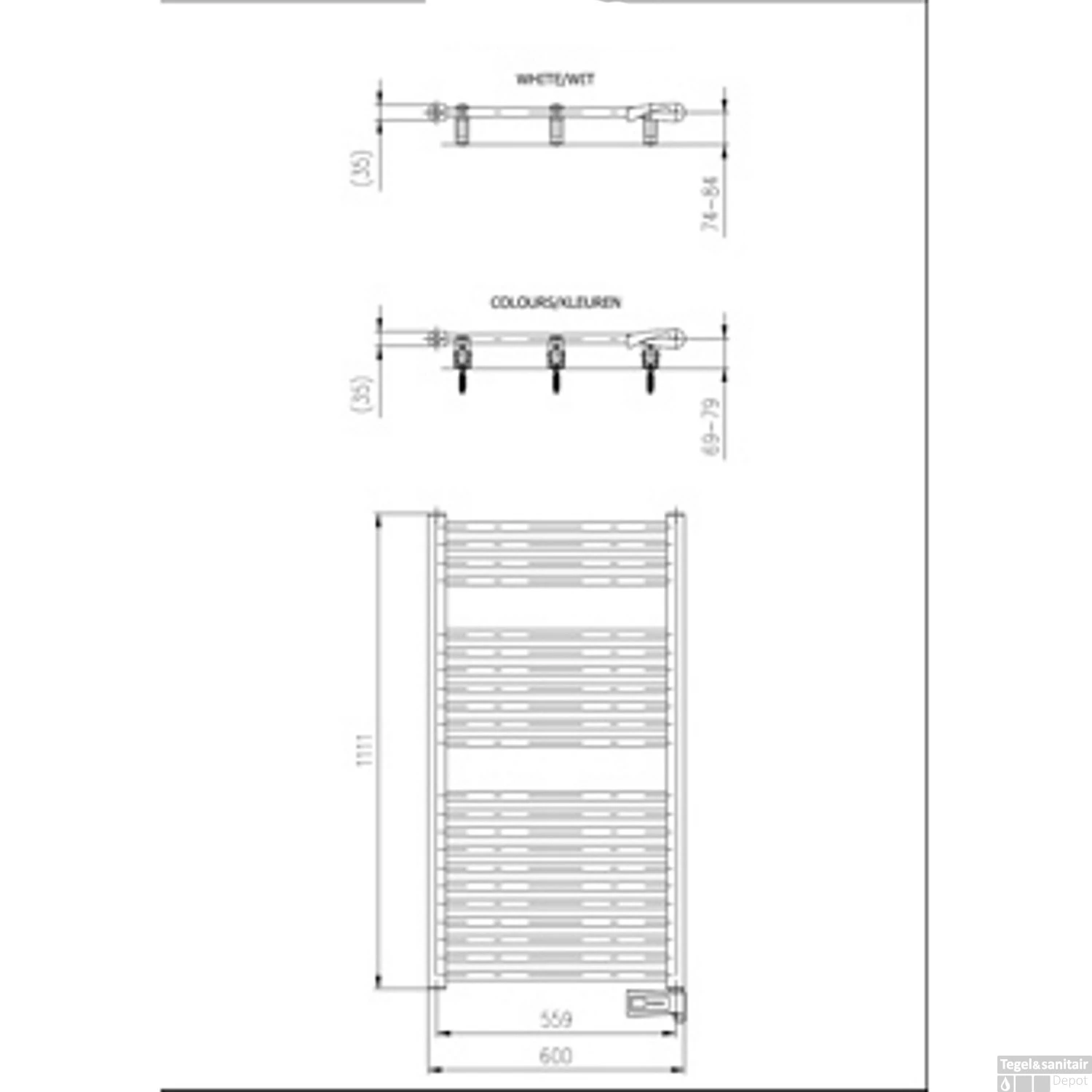 Designradiator Elektrisch Boss & Wessing Palian-EL 111,1x60 Cm 600 Watt Black Graphite 4 Designradiator Elektrisch Boss & Wessing Palian-EL 111,1x60 Cm 600 Watt Black Graphite - Afbeelding 2