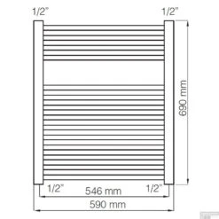 Designradiator Haceka Gobi Adoria 59x69 Cm Zwart 6-Punts Aansluiting (368 Watt) -Badkamermeubels designradiator haceka gobi adoria 59x69 cm zwart tech