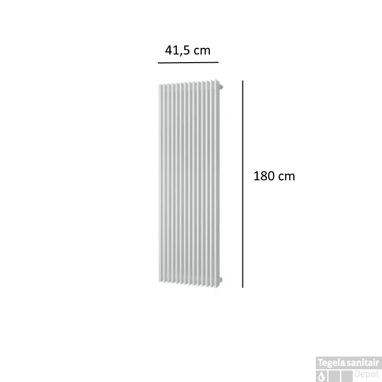 Designradiator Plieger Antika Retto 1556 Watt Middenaansluiting 180x41,5 Cm Wit 4 Designradiator Plieger Antika Retto 1556 Watt Middenaansluiting 180x41,5 Cm Wit - Afbeelding 2