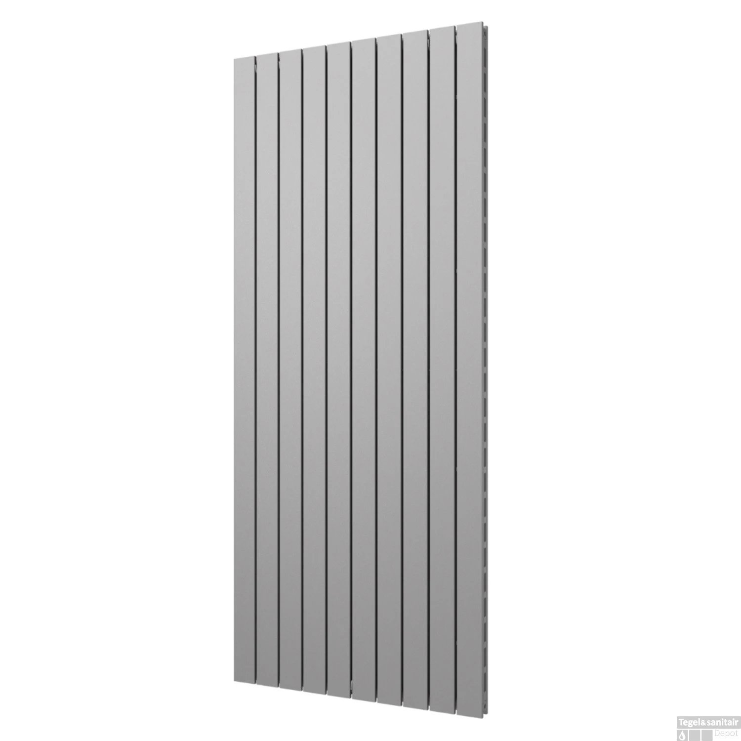 Designradiator Plieger Cavallino Retto Dubbel 1936 Watt Middenaansluiting 180x75,4 Cm Pearl Grey