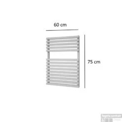 Designradiator Plieger Lugo 495 Watt Vier Aansluitpunten 75x60 Cm Wit -Badkamermeubels designradiator plieger lugo 75x60cm tech