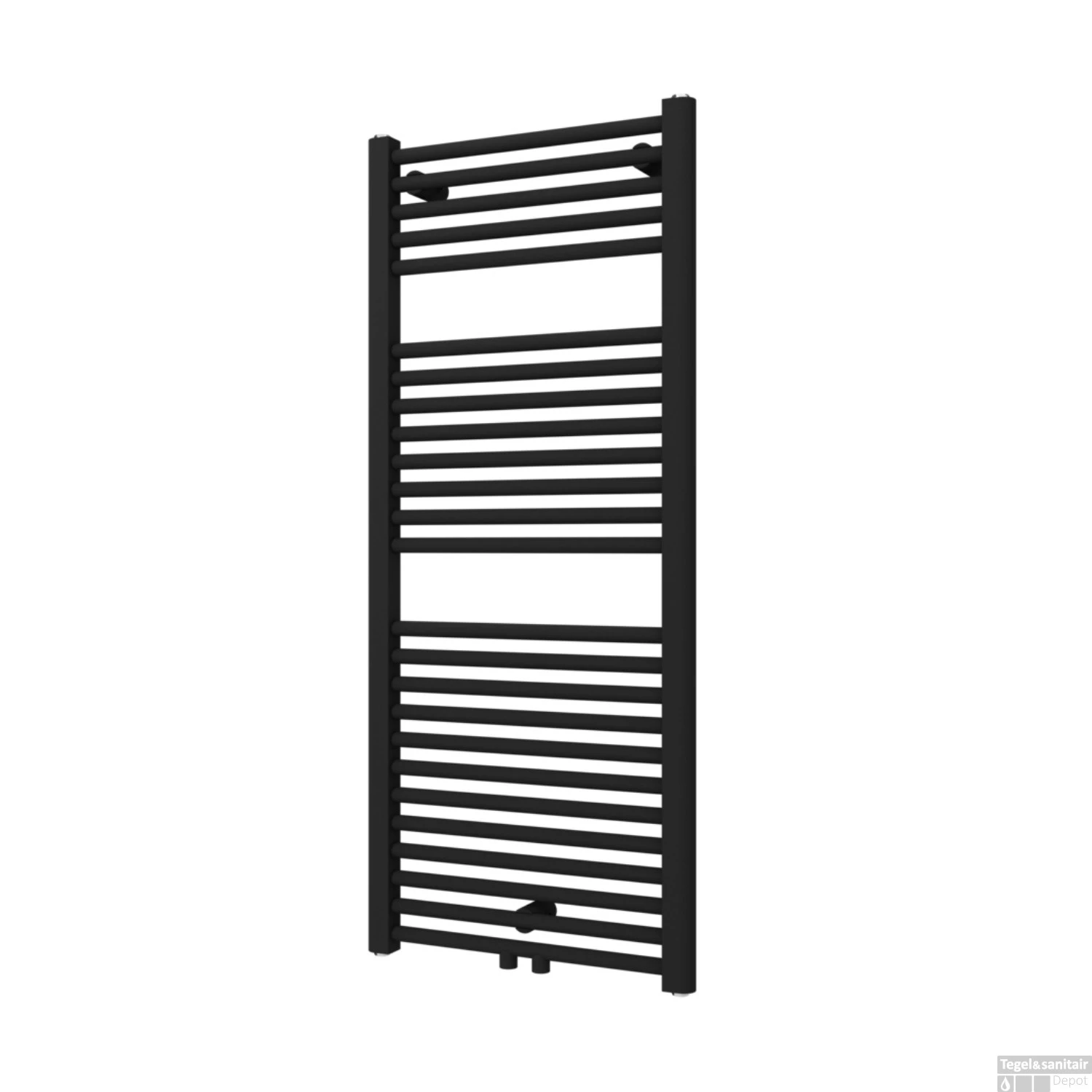 Designradiator Plieger Palmyra 580 Watt Midden- Of Zijaansluiting 117,5x50 Cm Donkergrijs Structuur