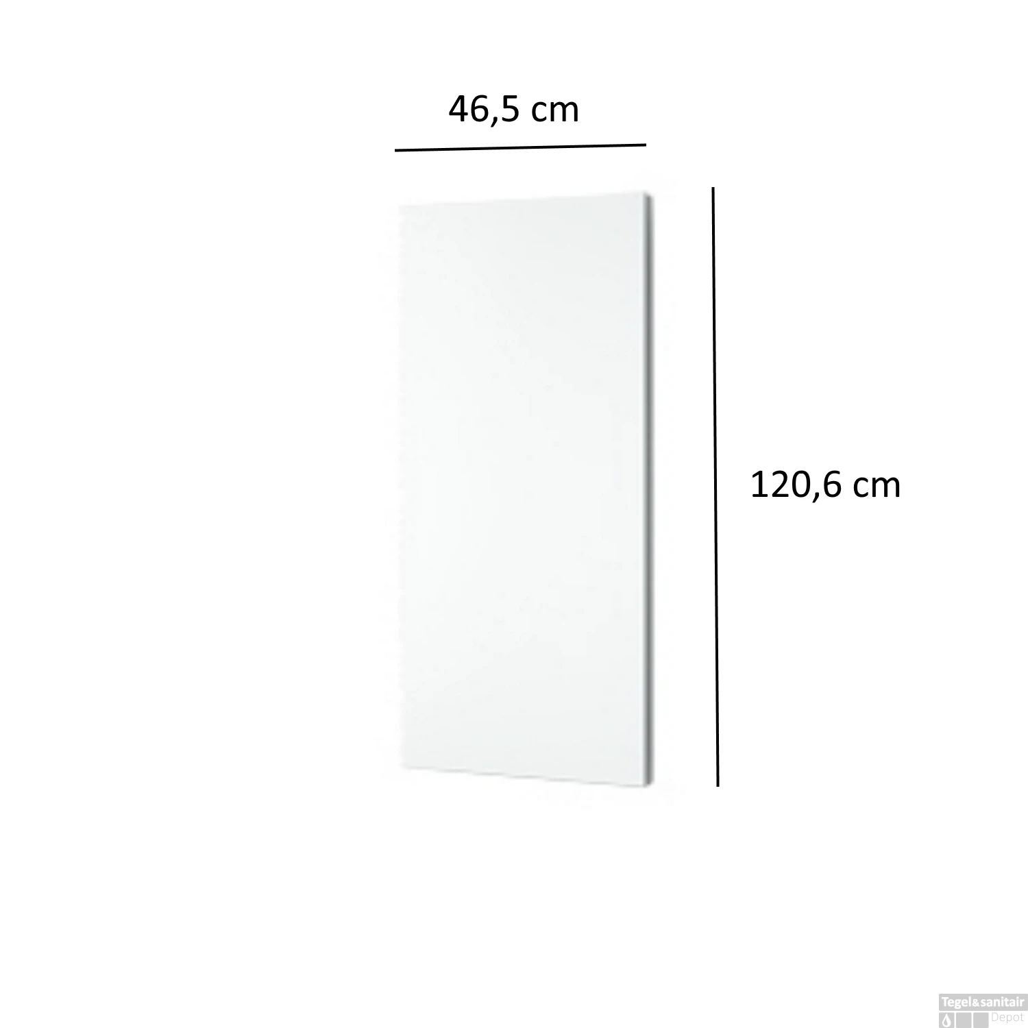 Designradiator Plieger Perugia 549 Watt Middenaansluiting 120,6x45,6 Cm Wit 4 Designradiator Plieger Perugia 549 Watt Middenaansluiting 120,6x45,6 Cm Wit - Afbeelding 2