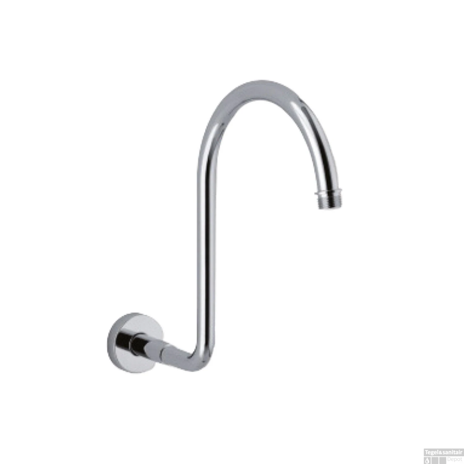 Douchearm Sanimex Giulini Rond Gebogen 30.5cm Chroom 3 Douchearm Sanimex Giulini Rond Gebogen 30.5cm Chroom