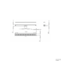 Douchegoot Best Design Nancy Met Flens 100x7x7 Cm RVS Mat Goud -Badkamermeubels douchegoot best design nancy met flens 100x7x7 cm rvs mat goud tech