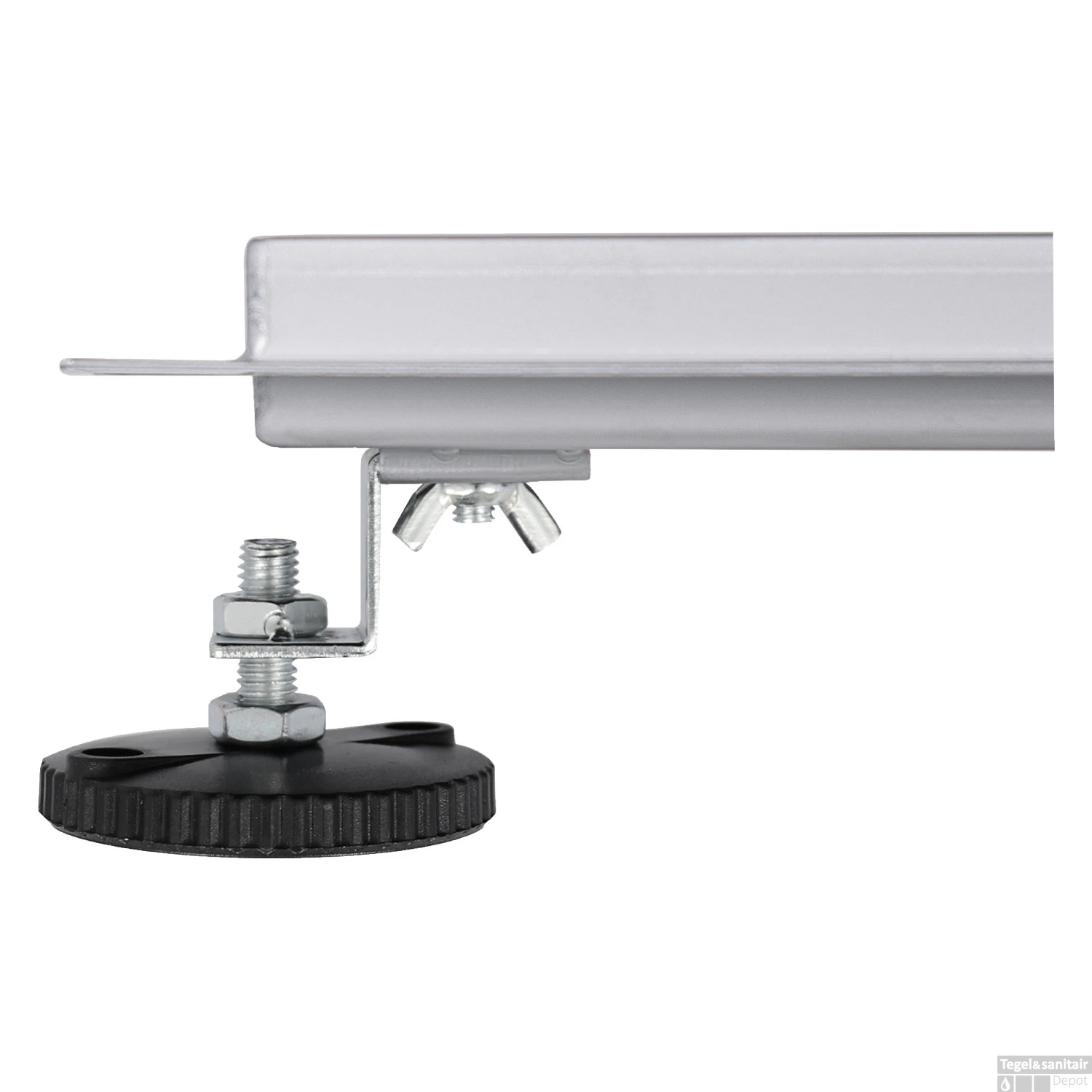 Douchegoot Differnz RVS Met Flens 90x7x7cm Rvs - Afbeelding 2