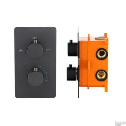 Douchekraan Best Design Verona Thermostatisch + Inbouwdeel 2-Weg 1/2" Mat Zwart