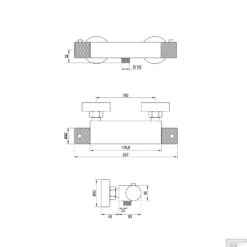 Douchekraan Brauer Gold Carving Opbouw Thermostatisch Geborsteld Goud 7 Douchekraan Brauer Gold Carving Opbouw Thermostatisch Geborsteld Goud -Badkamermeubels douchekraan brauer gold carving opbouw thermostatisch geborsteld goud tec
