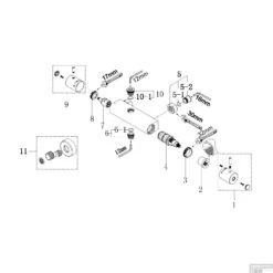 Douchekraan BWS Thermostatisch Tbv Douche Opbouwset Mat Zwart -Badkamermeubels douchekraan bws thermostatisch tbv douche opbouwset mat zwart tech