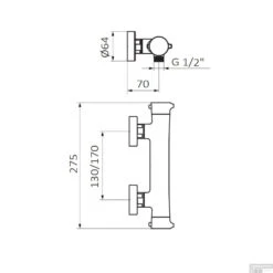 Douchekraan GRB Time Thermostatisch Anti-Kalk Coating Chroom (zonder Handdoucheset) 5 Douchekraan GRB Time Thermostatisch Anti-Kalk Coating Chroom (zonder Handdoucheset) -Badkamermeubels douchekraan grb time thermostatisch anti kalk coating chroom zonder handdoucheset tech