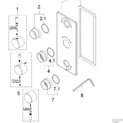 Douchekraan Inbouw Wiesbaden Caral Thermostatisch 3-Weg Gunmetal 7 Douchekraan Inbouw Wiesbaden Caral Thermostatisch 3-Weg Gunmetal -Badkamermeubels douchekraan inbouw wiesbaden caral thermostatisch 3 weg gunmetal onderdelen