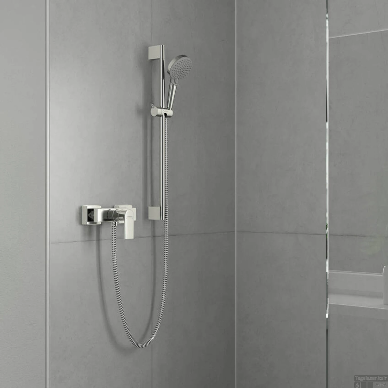 Douchekraan Opbouw HansGrohe Vernis Shape Eengreeps Chroom 4 Douchekraan Opbouw HansGrohe Vernis Shape Eengreeps Chroom - Afbeelding 2