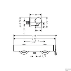 Douchekraan Opbouw HansGrohe Vivenis Eengreeps Mat Zwart 7 Douchekraan Opbouw HansGrohe Vivenis Eengreeps Mat Zwart -Badkamermeubels douchekraan opbouw hansgrohe vivenis eengreeps tech 1