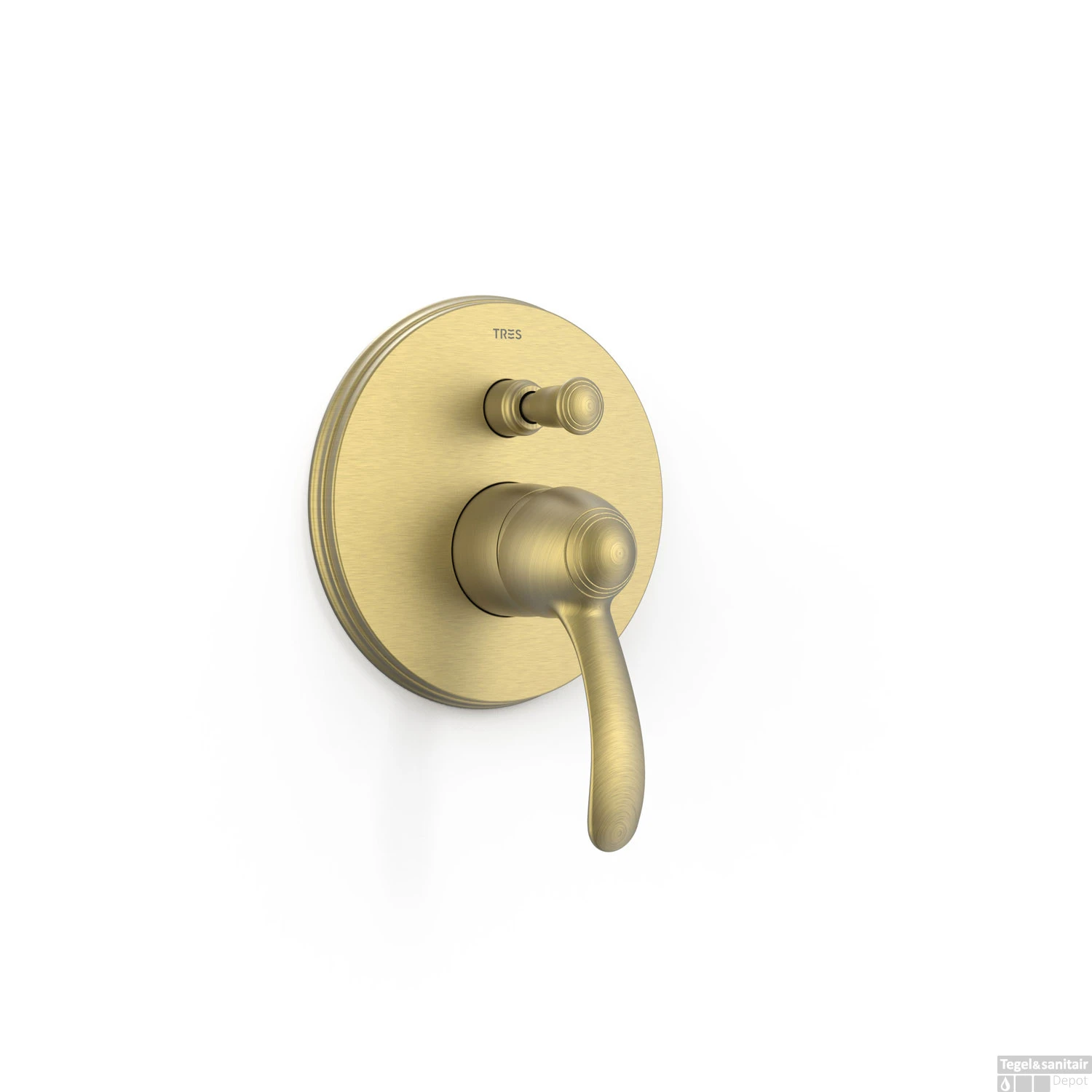 Douchekraan Tres Clasic Inbouw 1 Hendel 2-Wegs Verouderd Messing Mat