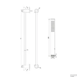 Douchekraanset Brauer Brushed Edition Opbouw Met Glijstang En Staafhanddouche Geborsteld RVS -Badkamermeubels douchekraanset brauer brushed edition opbouw met glijstang en staafhanddouche geborsteld rvs t1