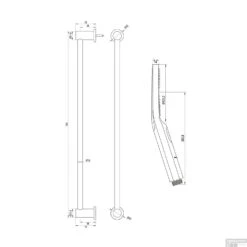 Douchekraanset Brauer Chrome Edition Opbouw Met Glijstang En Ronde Handdouche Chroom -Badkamermeubels douchekraanset brauer chrome edition opbouw met glijstang en ronde handdouche geborsteld chroom tec