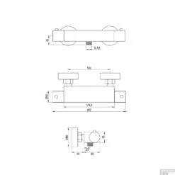 Douchekraanset Brauer Chrome Edition Opbouw Met Glijstang En Ronde Handdouche Chroom -Badkamermeubels douchekraanset brauer chrome edition opbouw met glijstang en ronde handdouche geborsteld chroom tec1