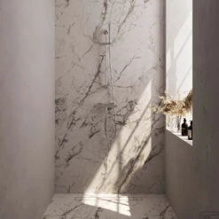 Douchekraanset Brauer Chrome Edition Opbouw Met Glijstang En Staafhanddouche Chroom -Badkamermeubels douchekraanset brauer chrome edition opbouw met glijstang en staafhanddouche geborsteld chroom sfeer1