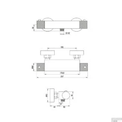 Douchekraanset Brauer Gold Carving Opbouw Met Glijstang En Ronde Handdouche Geborsteld Goud -Badkamermeubels douchekraanset brauer gold carving opbouw met glijstang en ronde handdouche geborsteld goud tec1