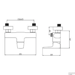 Douchemengkraan BWS Aloni Force Chroom -Badkamermeubels douchemengkraan bws aloni force chroom tech