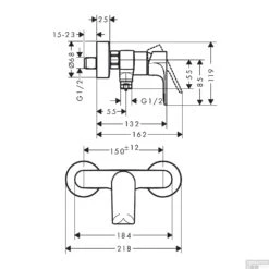 Douchemengkraan HansGrohe Rebris E Eengreeps Chroom 7 Douchemengkraan HansGrohe Rebris E Eengreeps Chroom -Badkamermeubels douchemengkraan hansgrohe rebris e eengreeps chroom tech