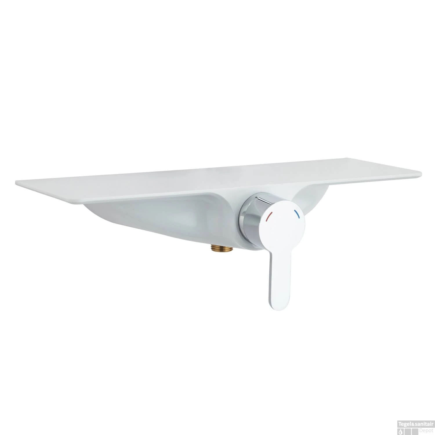 Douchemengkraan Schutte Waterway Met Planchet Chroom Wit 3 Douchemengkraan Schutte Waterway Met Planchet Chroom Wit